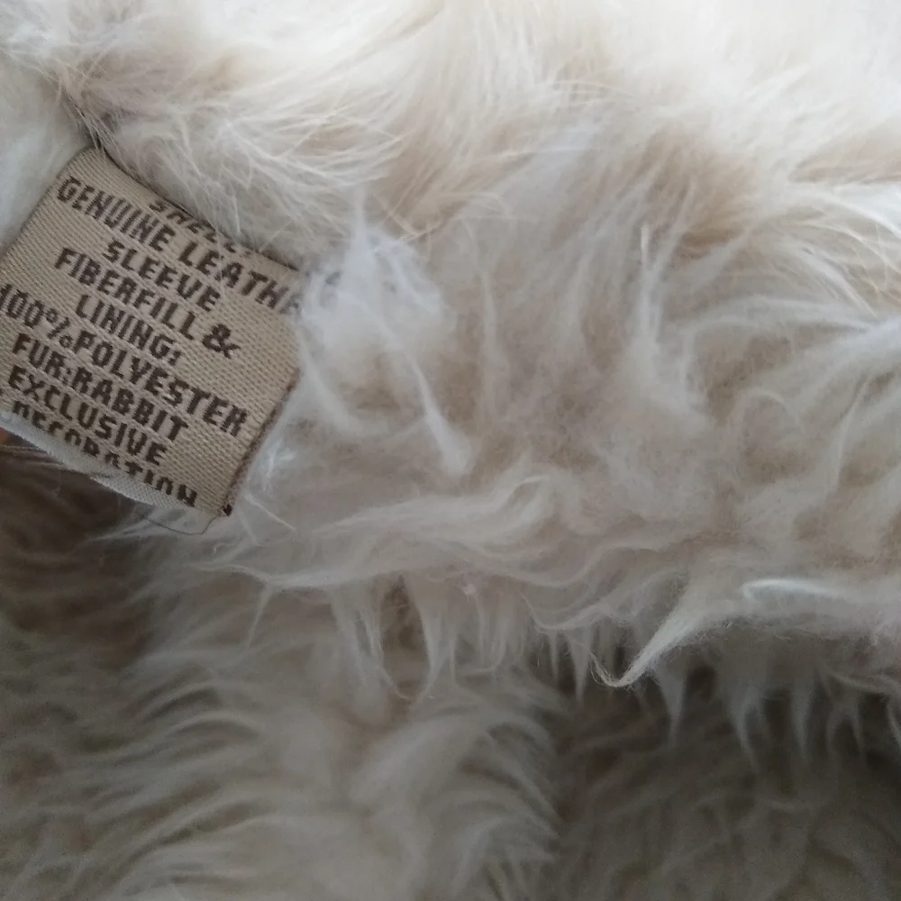 Vintage Brown and Cream Fur-Trimmed Jacket - Picture 7 of 9